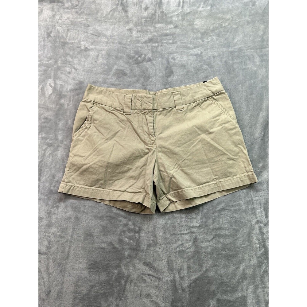 Tommy Hilfiger Womens Sz 12 Designer Twill Tan Shorts Mini Mid Rise Ladies Beach